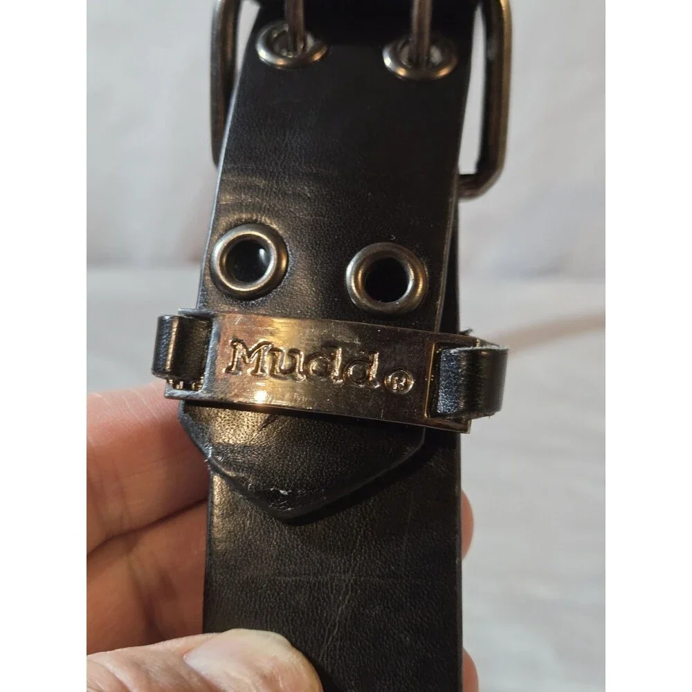 Mudd Vintage Y2K Double Grommet Black Belt | M/L